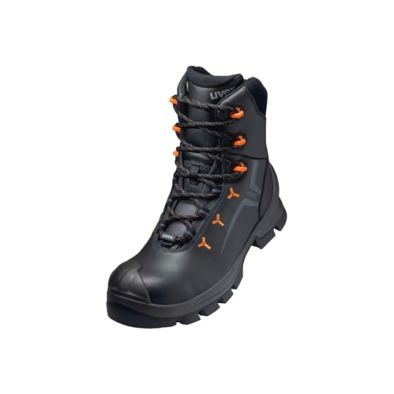 UVEX 2 MACSOLE(R) boots S3 65303 black orange width 12 size 50 6530350 - MACSOLE(R) Boots S3 65303 W12