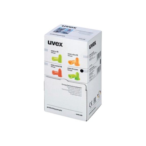 UVEX earplugs uvex hi-com SNR 26 dB size M 2112095 Pack of 100 pairs - Earplugs