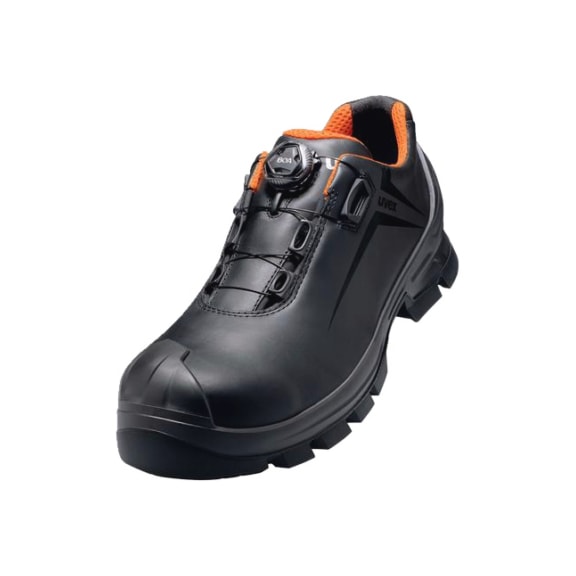 UVEX 2 MACSOLE(R) low shoes S3 65311 black orange width 10 size 47 6531147 - MACSOLE(R) Low-cut shoe S3 65311 W10