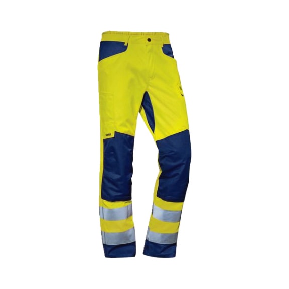 UVEX cargo pants uvex Construction yellow warning yellow 110 8826824 - High visibility trousers