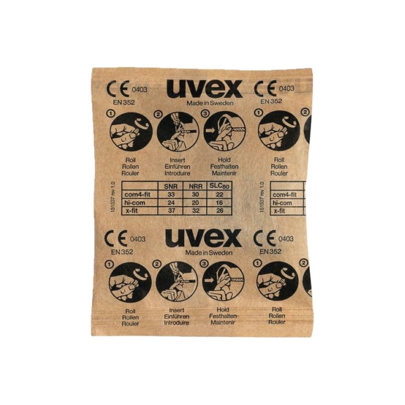 UVEX earplugs uvex x-fit SNR 37 dB size M 2112087 Pack of 100 pairs - Earplugs