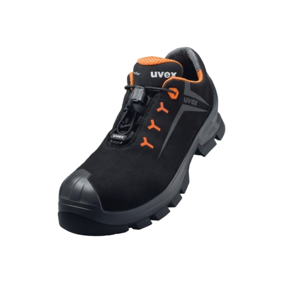 UVEX 2 MACSOLE(R) low shoes S3 65243 black orange width 12 size 46 6524346 - MACSOLE(R) Low-cut shoe S3 65243 W12