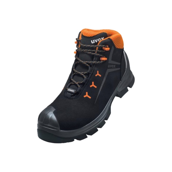 UVEX 2 MACSOLE(R) boots S3 65253 black orange width 12 size 35 6525335 - MACSOLE(R) Boots S3 65253 W12