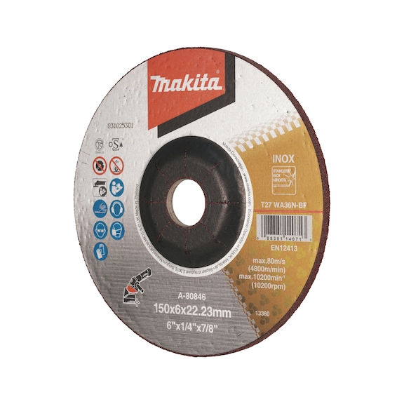 MAKITA grinding disc 150x6x22mm WA36N A-80846 - Roughing discs for metal