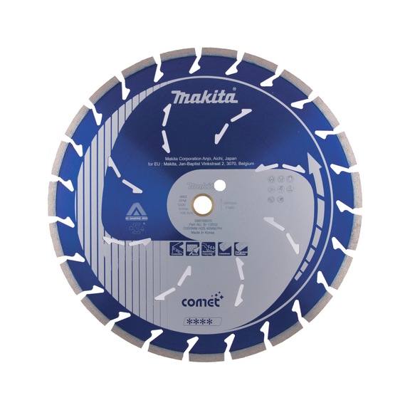 MAKITA Diamanttrennscheibe Comet Durchmesser 350 mm Stärke 3,2 mm B-13552 - Diamanttrennscheiben Comet Rapide