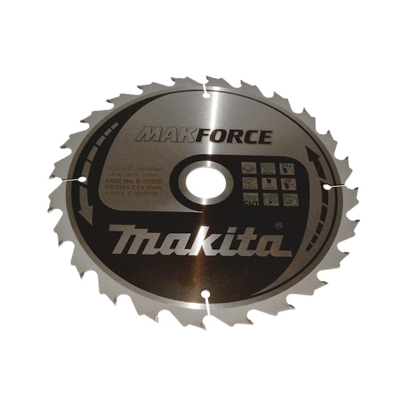 MAKITA circular saw blade MAKFORCE 235 mm bore 30 mm number of teeth 20 wood B-32275 - Circular saw blade MAKFORCE