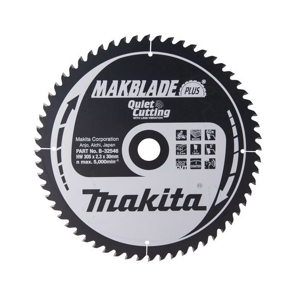 MAKITA saw blade MAKBLADE 305 mm bore 30 mm number of teeth 60 B-32546 - Saw blades for wood