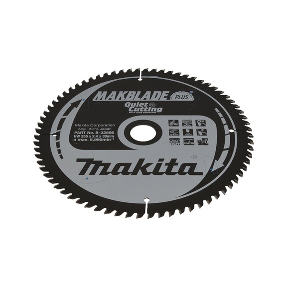 MAKITA saw blade MAKBLADE 255x30 mm 72 teeth B-32596 - MAKBLADE/MAKBLADE+ saw blades