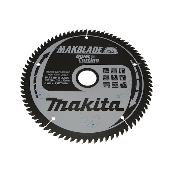 MAKITA Sägeblatt MAKBLADE 216 mm Bohrung 30 mm Zähnezahl 80 B-32627 - Sägeblätter für Holz
