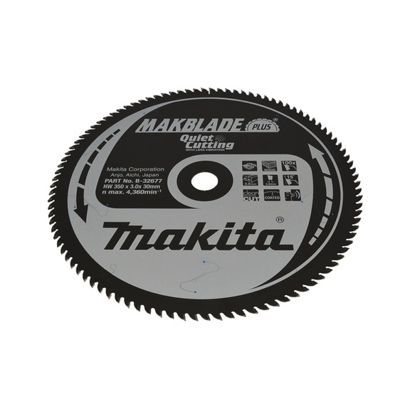 MAKITA saw blade MAKBLADE+ 350x 30 mm 100 teeth B-32677 - Saw blades for wood