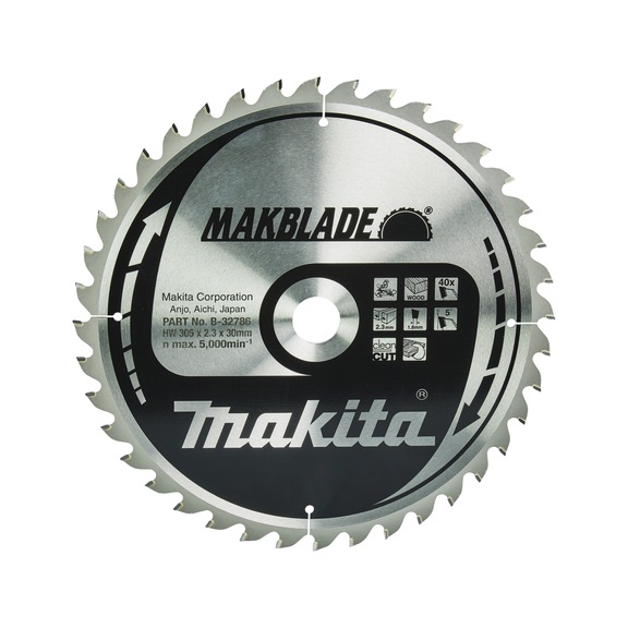 MAKITA saw blade MAKBLADE 305 mm bore 30 mm number of teeth 40 B-32786 - Saw blades for wood