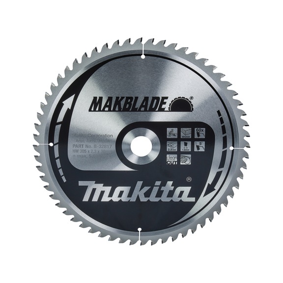 MAKITA saw blade MAKBLADE 305 mm bore 30 mm number of teeth 60 B-32817 - Saw blades for wood