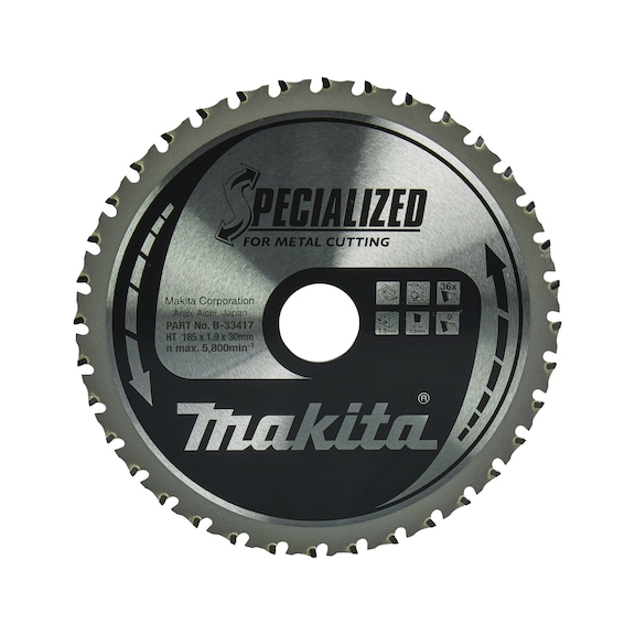 MAKITA Sägeblatt SPECIALIZED 185x30 mm 36 Zähne B-33417 - Sägeblätter für Metall