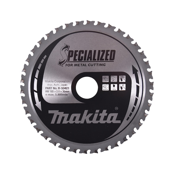 MAKITA saw blade SPECIALIZED 185x30 mm 38 teeth B-33423 - Saw blades for metal