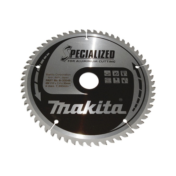 MAKITA Sägeblatt SPECIALIZED 210 mm Bohrung 30 mm Zähnezahl 60 B-33548 - Sägeblätter für Aluminium