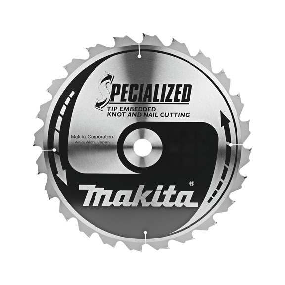 MAKITA saw blade SPECIALIZED 190x20 mm 24 teeth B-42363 - SPECIALIZED saw blades