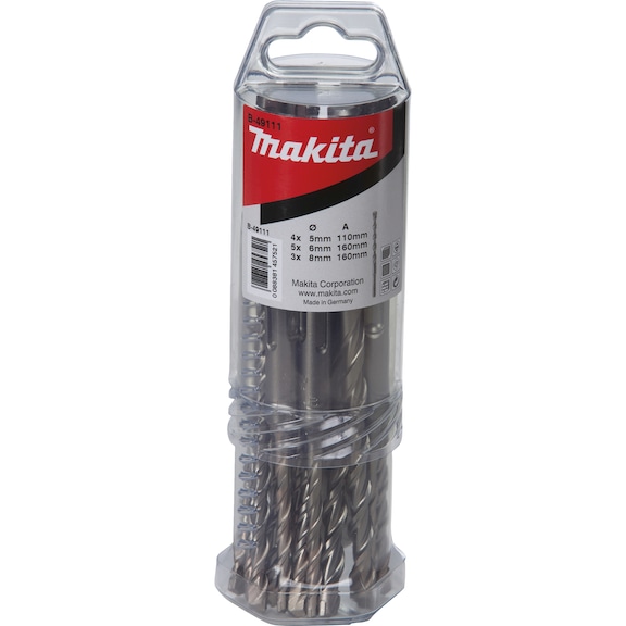 MAKITA HM V-PLUS 12-piece drill bit set B-49111 - Drill bit suitable for SDS-PLUS