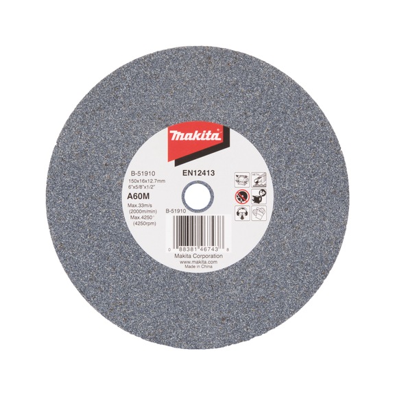MAKITA grindstone A60M 150 x 16 x 12.7 mm B-51910 - Grinding stone