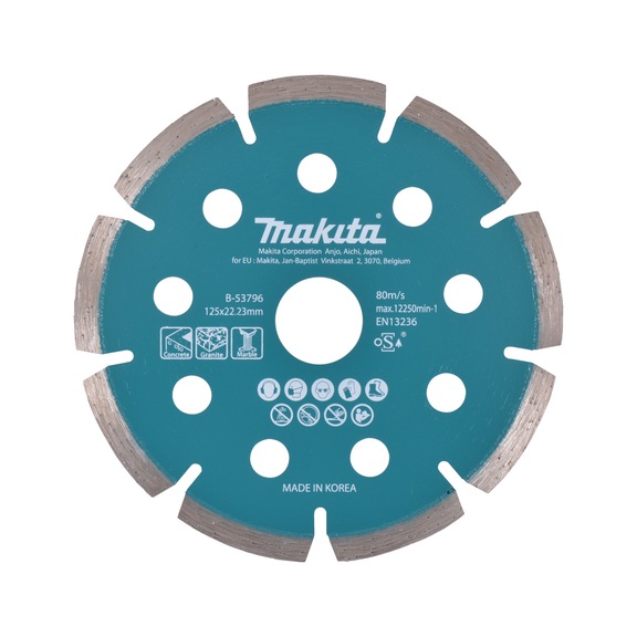MAKITA diamond cutting disc diameter 125 mm thickness 1.6 mm dry B-53796 - Other cutting discs