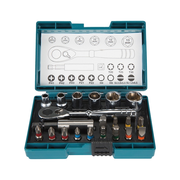 MAKITA ratchet bit set 21-piece PH, PZ, T, SL, H B-54081 - Bit set