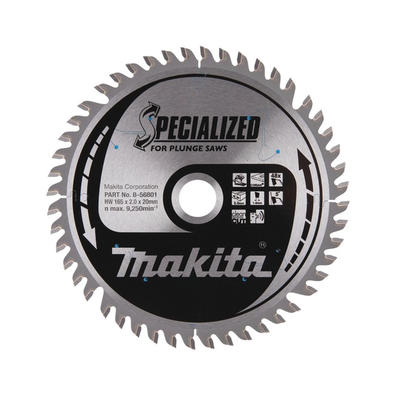 MAKITA saw blade SPECIALIZED 165x20 mm 48 teeth B-56801 - SPECIALIZED saw blades