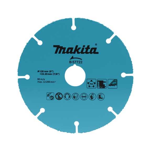 MAKITA Trennscheibe Durchmesser 125mm Stärke 2mm Körnung 30/40 universal B-57722 - Sonstige Trennscheiben