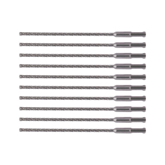 MAKITA Hammerbohrer NEMESIS II Durchmesser 6,0 mm 215 mm 10 Stück B-63270 - Hammerbohrer passend für SDS-PLUS