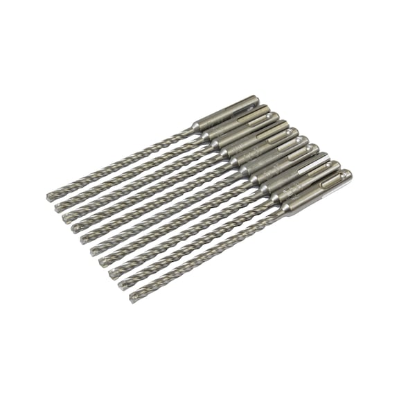 MAKITA hammer drill NEMESIS II diameter 6.5 mm 165 mm 10 pieces B-63301 - Hammer drill bit suitable for SDS-PLUS