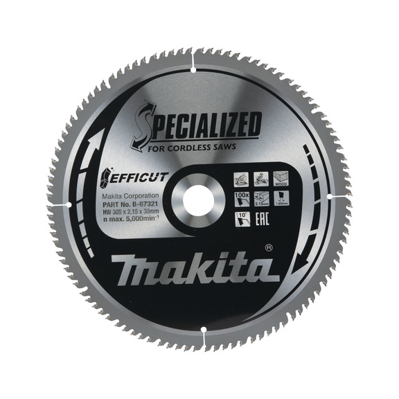 MAKITA Sägeblatt EFFICUT 305mm Breite 2,15mm Bohrung 30 mm Zähnezahl 100 B-67321 - Sägeblätter für Holz