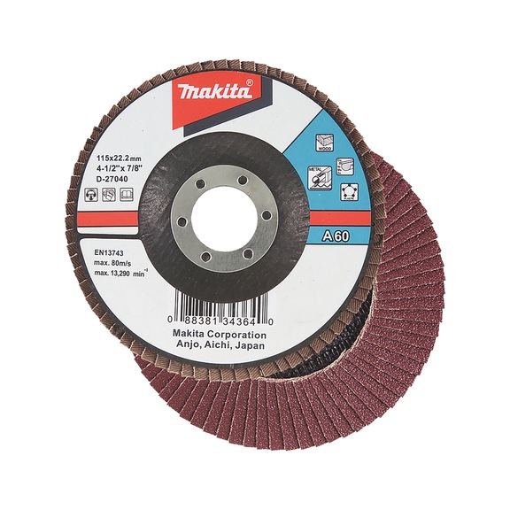 MAKITA serrated lock washer diameter 115 mm A60 angled D-27040 - Flap discs