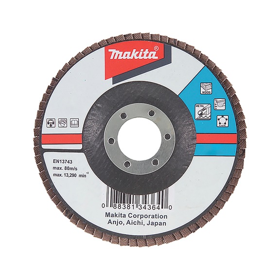 MAKITA serrated lock washer diameter 180 mm A40 angled D-27137 - Flap discs