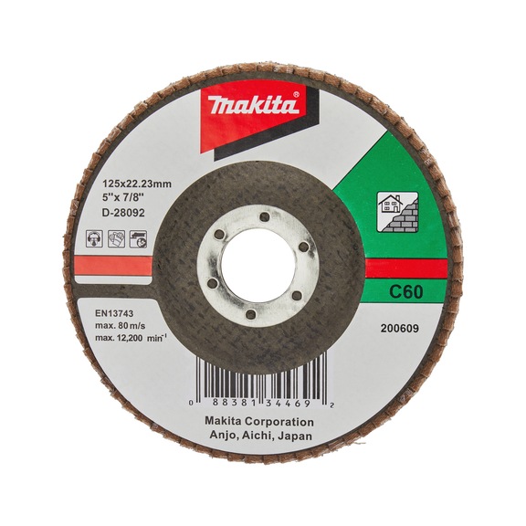 MAKITA serrated lock washer diameter 125 mm C60 flat D-28092 - Flap discs