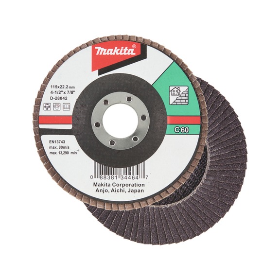 MAKITA Fächerscheibe Durchmesser 180 mm C60 flach D-28145 - Fächerschleifscheiben