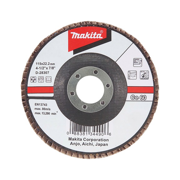 MAKITA serrated lock washer diameter 115 mm CE40 angled D-28298 - Flap discs