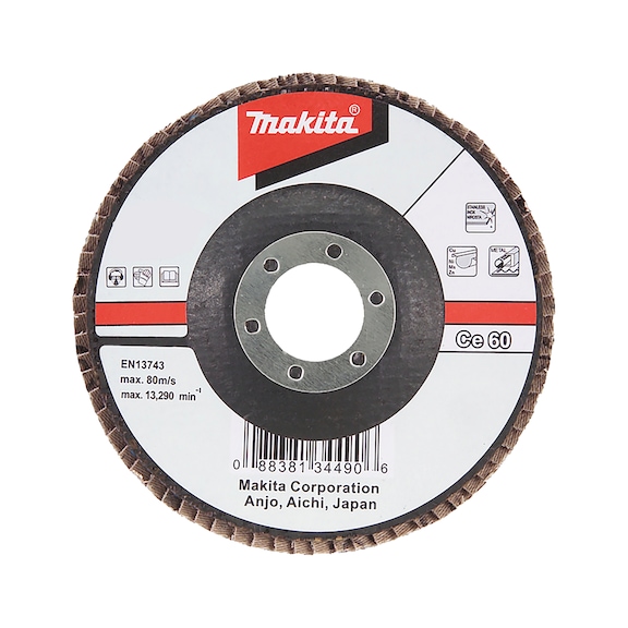 MAKITA Fächerscheibe Durchmesser 115 mm CE60 flach D-28466 - Fächerschleifscheiben