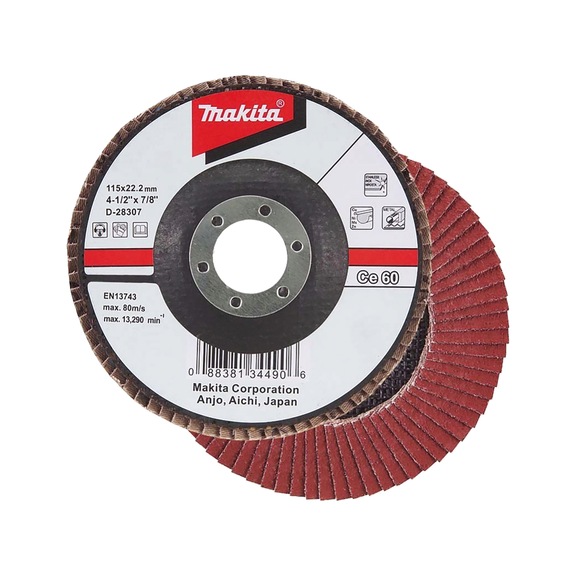MAKITA serrated lock washer diameter 125 mm CE40 flat D-28494 - Flap discs
