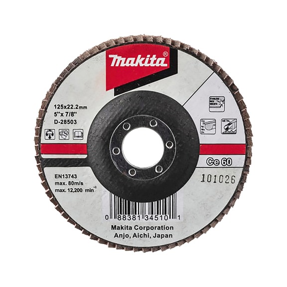 MAKITA serrated lock washer diameter 125 mm CE60 flat D-28503 - Flap discs