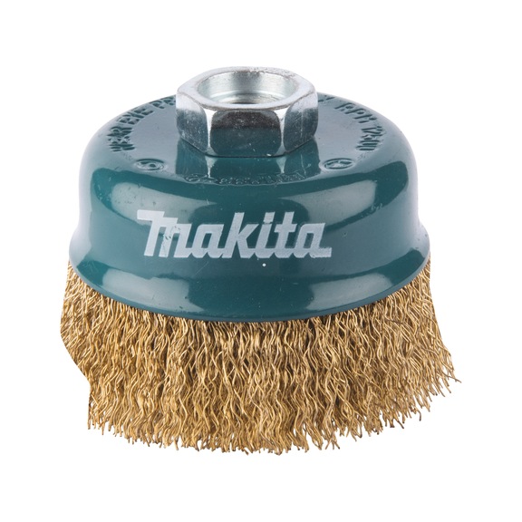 MAKITA cup brush diameter 75 mm crimped brass M14 D-39768 - Cup brush