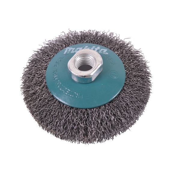 MAKITA tapered brush diameter 100 mm crimped galvanised steel M14 D-39827 - Cone brush