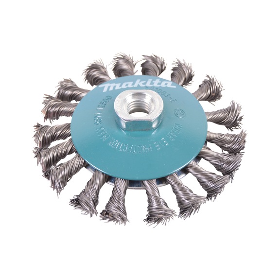 MAKITA round brush diameter 115 mm knotted galvanised steel M14 D-39883 - Round brush