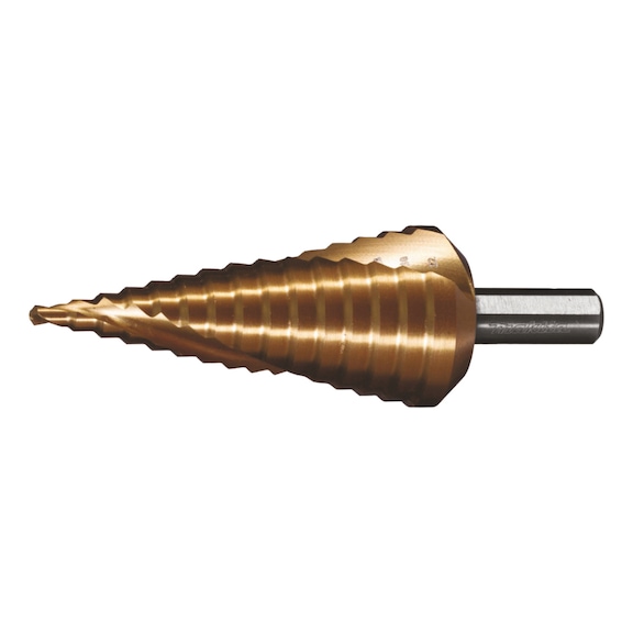 MAKITA step drill HSS-TiN round shank diameter 4-32 mm 15 steps D-40191 - Step drill with straight shank