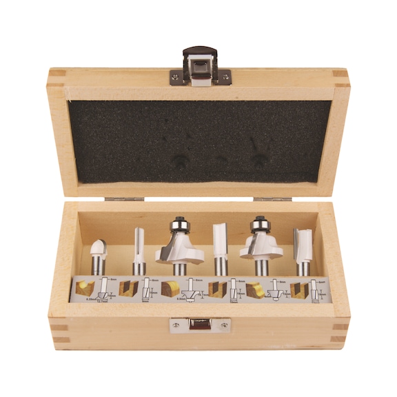 MAKITA milling cutter set holder 8mm 6-piece D-53540 - Milling cutter sets