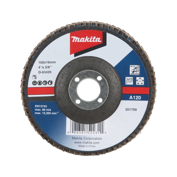 MAKITA serrated lock washer diameter 115 mm A40 angled D-63432 - Flap discs
