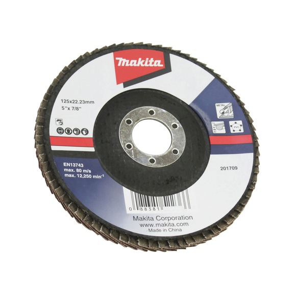 MAKITA serrated lock washer diameter 125 mm A60 angled D-63482 - Flap discs