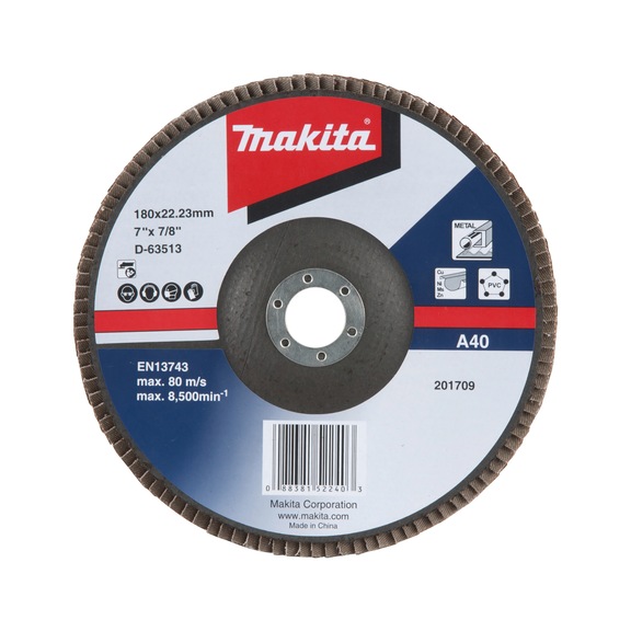MAKITA serrated lock washer diameter 180 mm A40 angled D-63513 - Flap discs