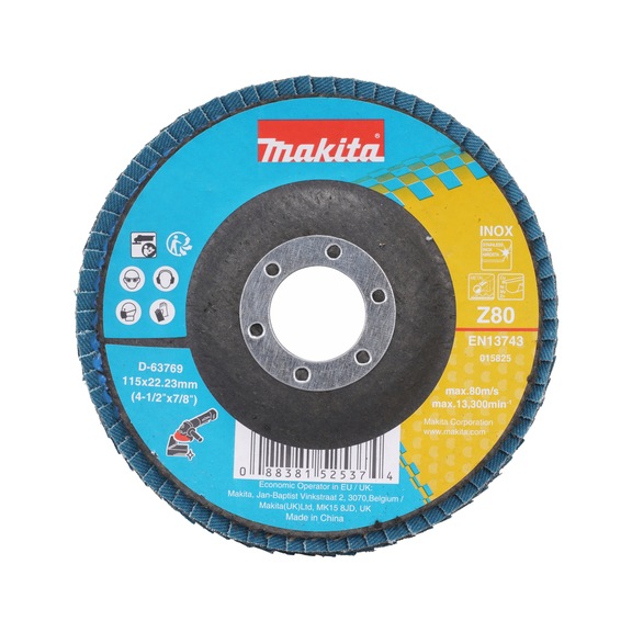 MAKITA serrated lock washer diameter 115 mm Z80 angled D-63769 - Flap discs