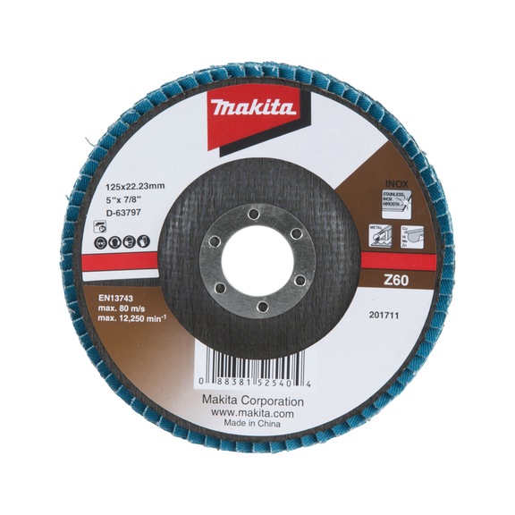 MAKITA serrated lock washer diameter 125 mm Z60 angled D-63797 - Flap discs
