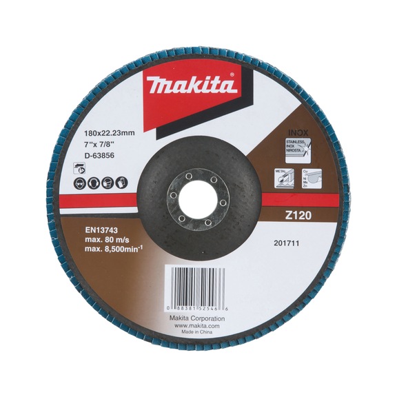 MAKITA serrated lock washer diameter 180 mm Z120 angled D-63856 - Flap discs