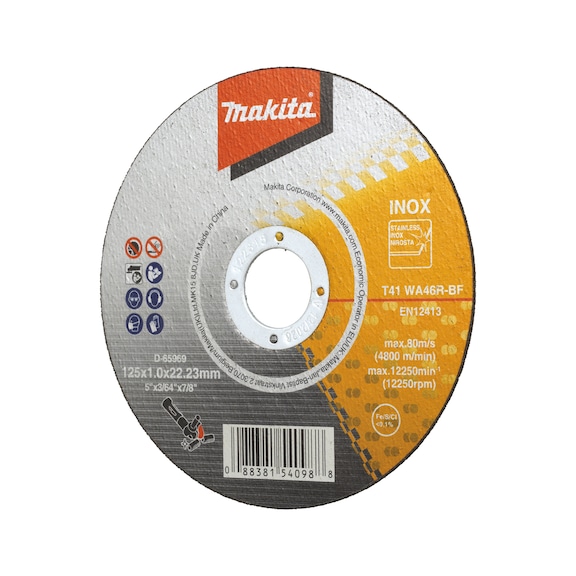 MAKITA Trennscheibe INOX 125x1,0mm WA46R-BF INOX 1 Stück D-65969 - Trennscheiben für Metall