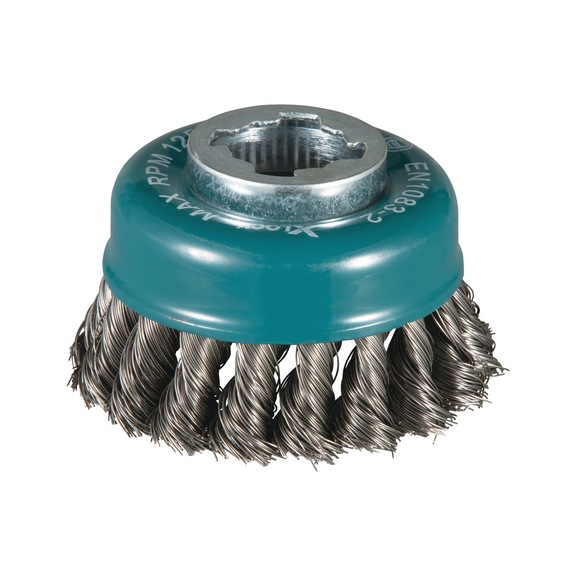 MAKITA cup brush diameter 80mm X-LOCK knotted galvanised steel D-73374 - Cup brush X-LOCK